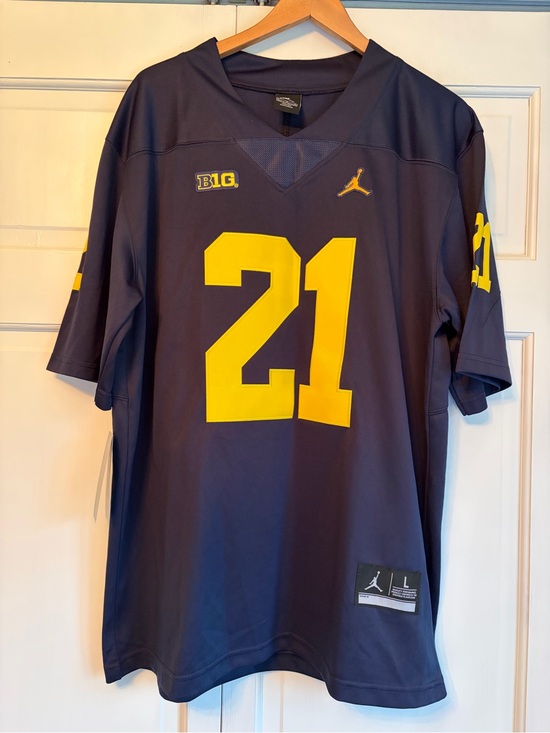 Jordan Other - NWT University of Michigan Wolverines Howard Mens Jordan Football Jersey Sz L